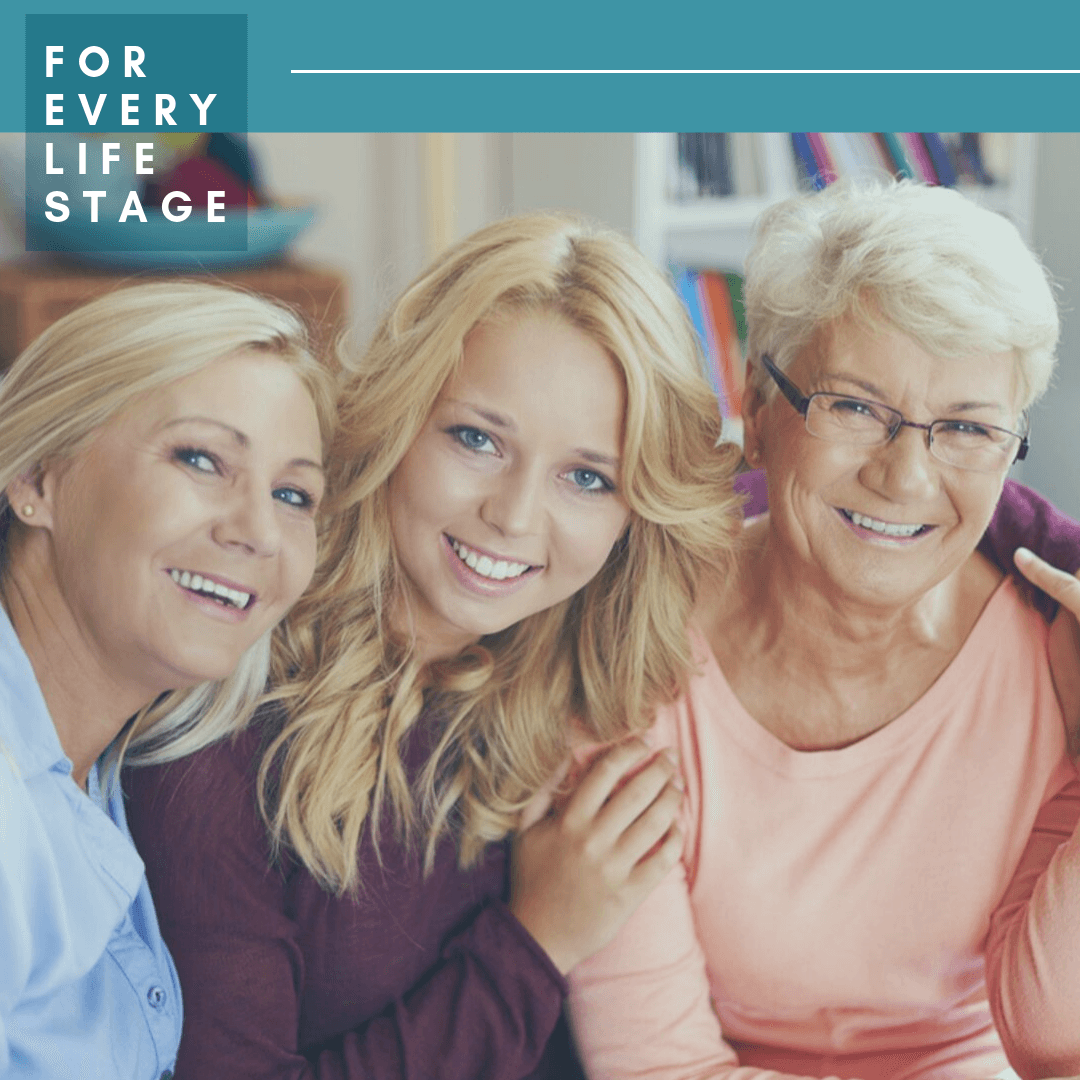 Three women of varying ages looking to receive OB-GYN clinical services